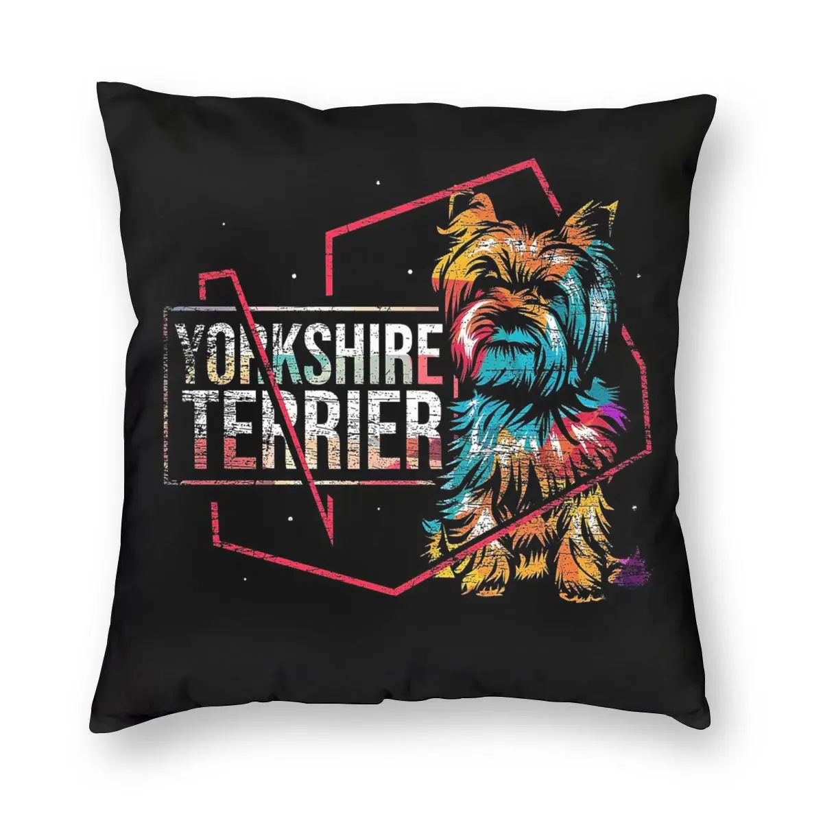 

Yorkshire Terrier Pillow Cover Decoration Yorkie Dog Animal Puppy Cushion Cover Throw Pillow for Home Double-sided Printing