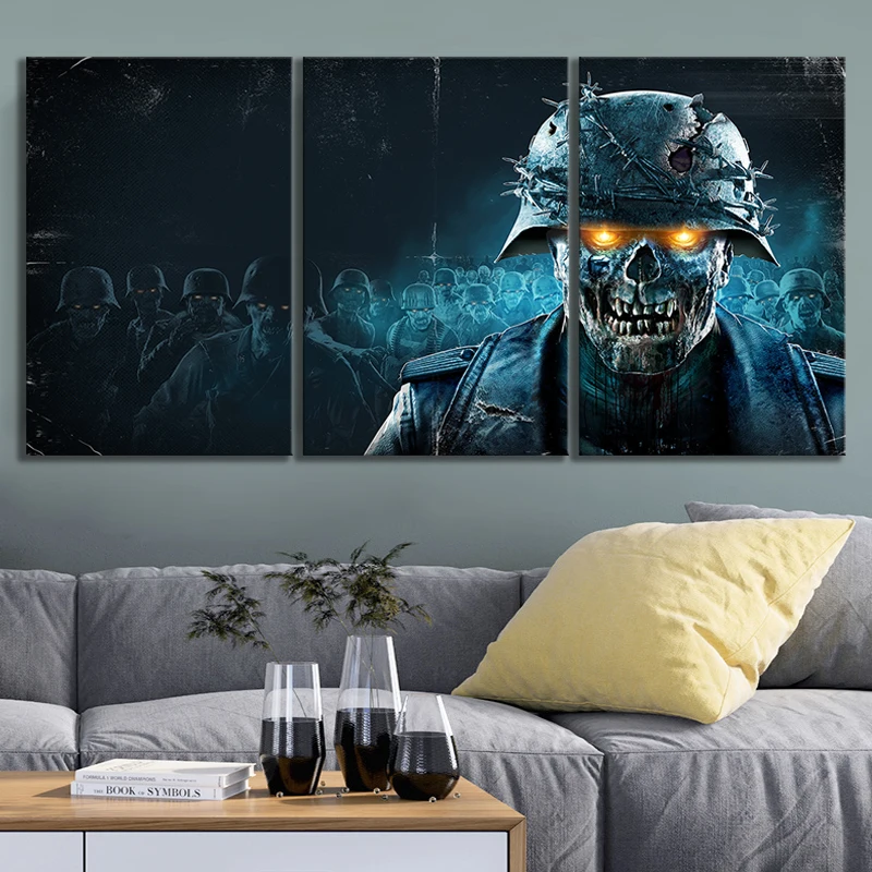

HD Fantasy Art Zombie Horror Pictures Zombie Army 4 Dead War Video Games Art Wall Paintings Canvas Art for Room Wall Decor