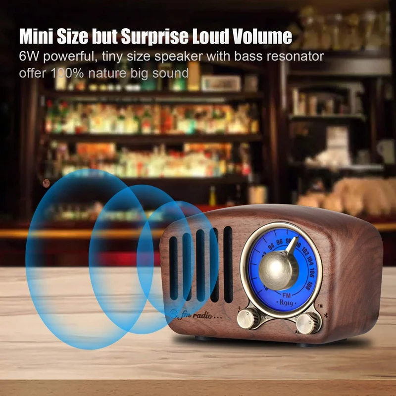 Винтажный Fm-радиоприемник в стиле ретро с громким звуком и поддержкой Bluetooth 4 2 |
