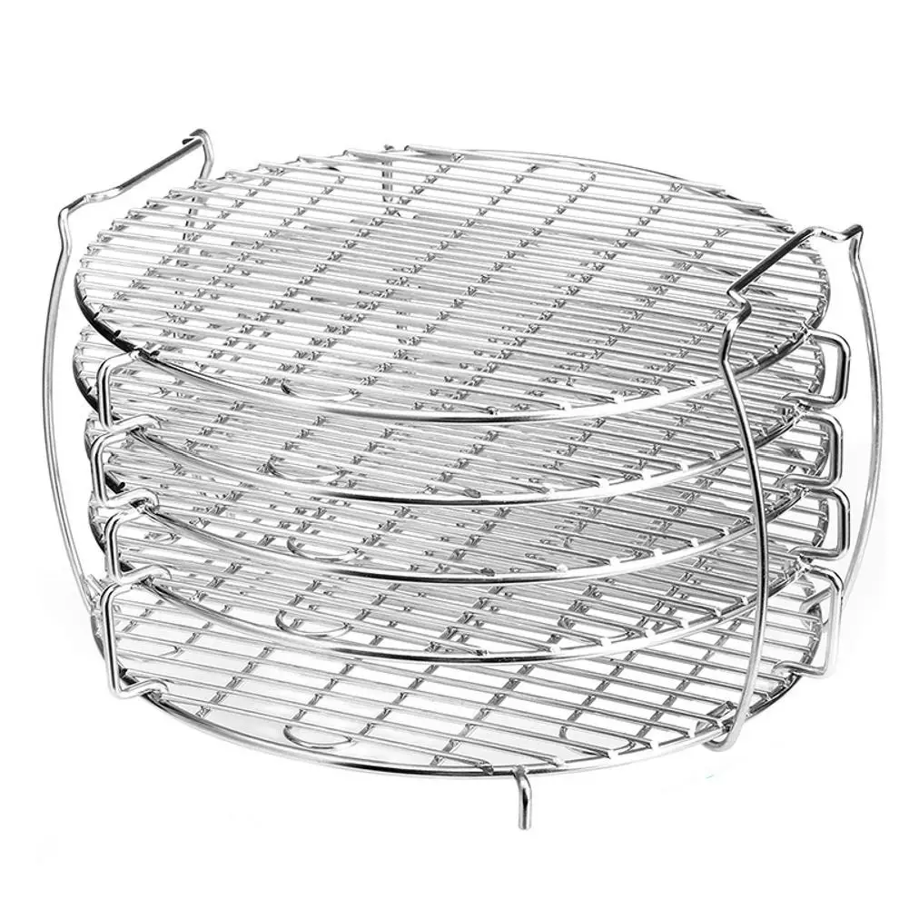 

Dehydrator Rack 5 Tier Stackable Air Fryer Rack Stainless Steel Stand Accessories Compatible With 6.5 And 8 Quart Pressure Cook