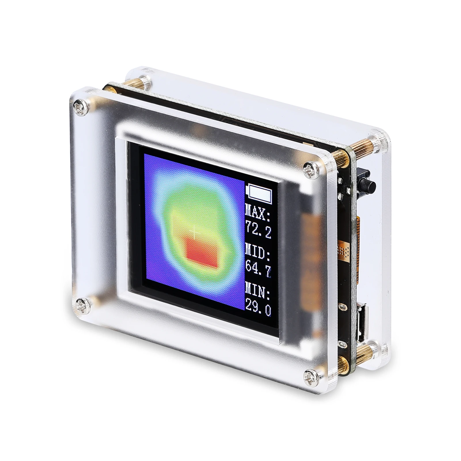 

Простой портативный инфракрасный тепловизор amg8833 _ CP с TFT-дисплеем 1,8 дюйма, температурные датчики, отображение максимальной и минимальной т...