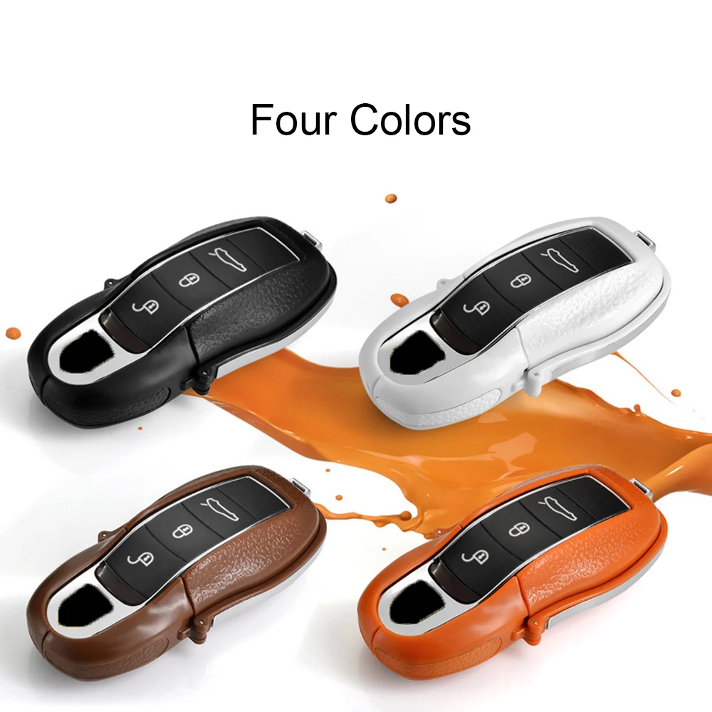 Чехол для ключа из абс + Кожи с дистанционным управлением чехол сумки брелок Porsche