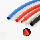 Термоусадочная трубка с двойными стенками 4:1 4 мм6 мм8 мм, черная белая красная Синяя Прозрачная 600 в