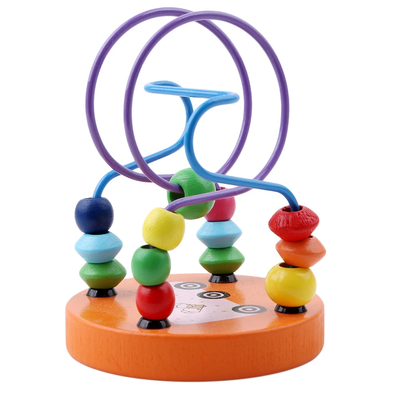 

1Pcs Hot Creative Baby Kids Colorful Wooden Mini Around Beads Early Educational Game Toy Novetly Fun Children Round Beads Toys