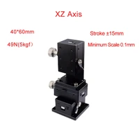 xz axis 4060 manual displacement platform micrometer sliding stage steel ball guide plwe4060
