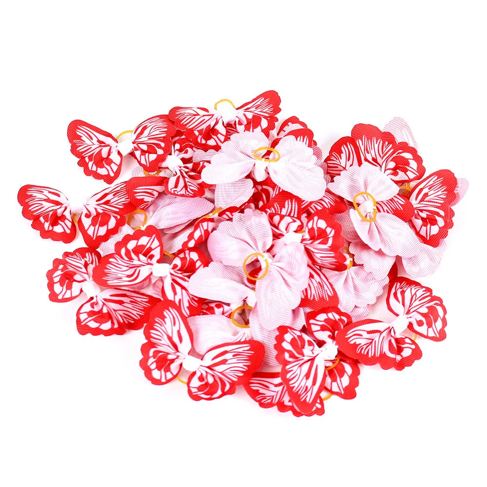 10 шт. разноцветные банты для волос|Аксессуары собак| |