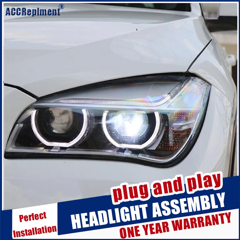 Автостайлинг головная лампа для X1 E84 светодиодные фары 2010-2015 головные лампы drl HID