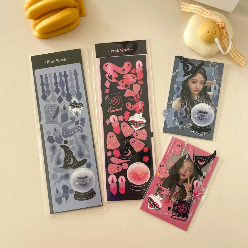 

1Pc Advanced Magician Shiny Laser Stickers Scrapbooking Decorative Sticker DIY Diary Album Stick Label Kawaii Korean Stationery