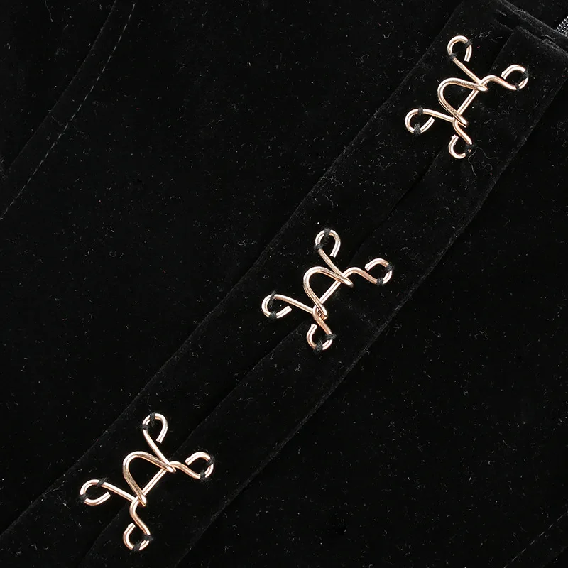 Женское винтажное готическое бархатное платье Fitshinling черные облегающие короткие