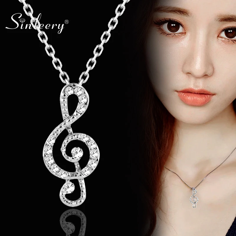 SINLEERY прекрасная музыкальная нота в форме цветка звезды Ангел корона ожерелье с