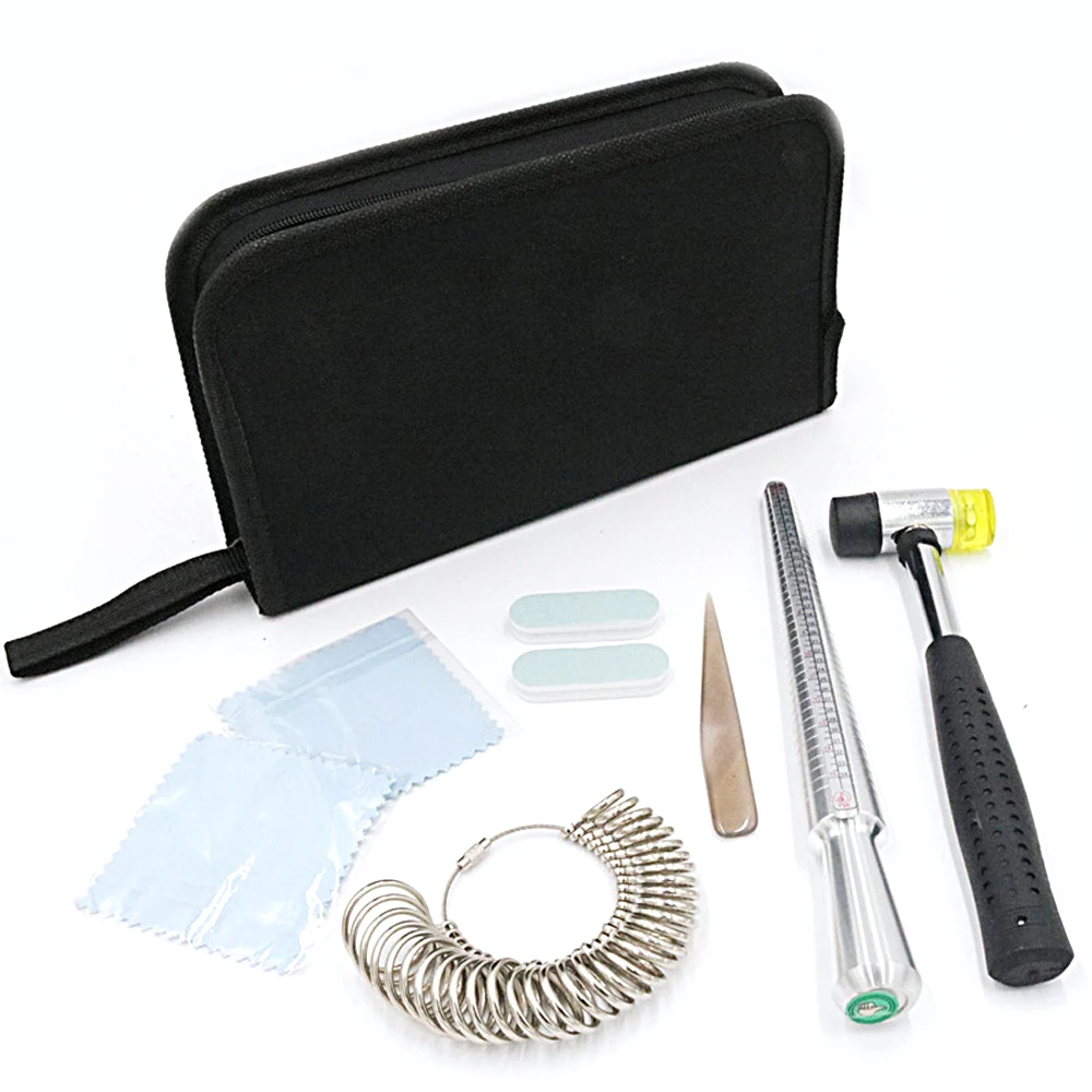 

7 видов, измерительное оборудование для размеров пальцев, металлическая палочка, кольцо-сизер, палочка, увеличитель, оправка, манометр, набо...