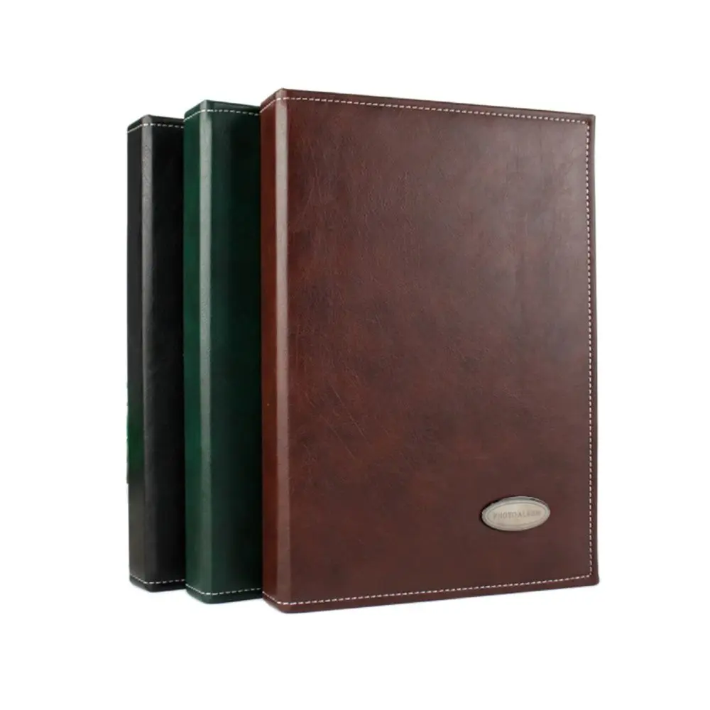 

Retro Leather Photo Album Creative Wedding Photo Albums Couple Memorial Book Baby Memory Book Stamp Collection Album Gifts Ideas