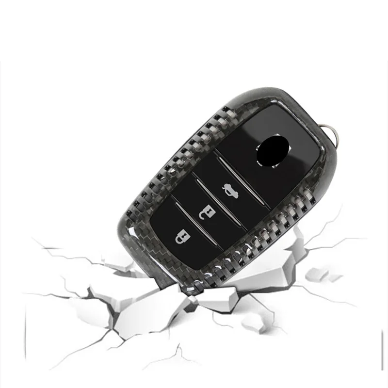 Чехол для автомобильного ключа из углеродного волокна чехол Toyota Prius Camry Corolla C-HR CHR