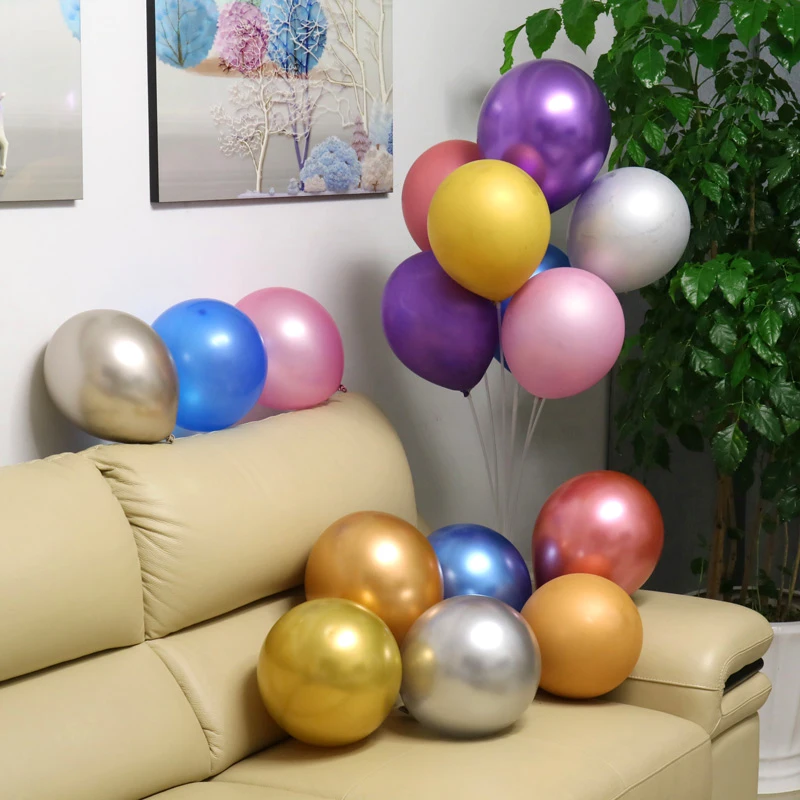 5 шт. металлические латексные украшения для детской вечеринки 12 дюймов 2 8 г | Дом и