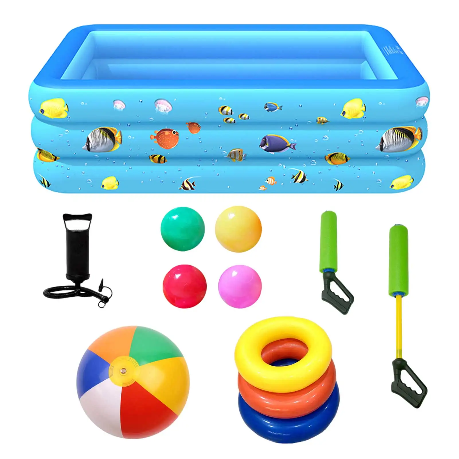 

13PCS Swimming Pool Inflatable Pond Thick Environmental PVC Kids Sprinkler Outdoor Water Games Toys For Adults Children