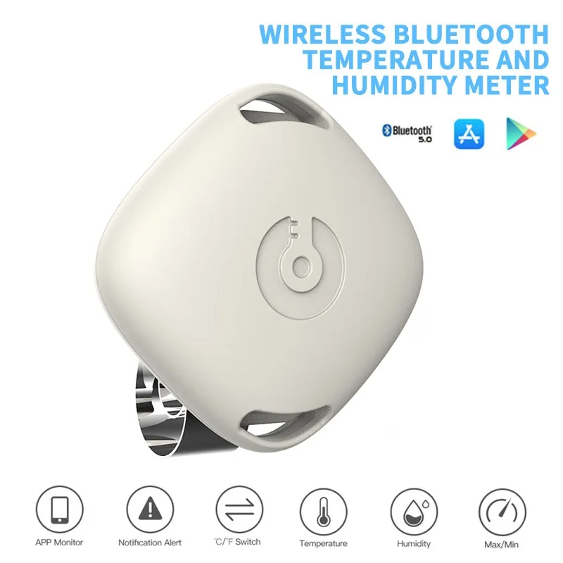 

Беспроводной умный датчик температуры и влажности, Bluetooth термометр, гигрометр, умный измеритель влажности и температуры с приложением Smart ...