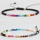 Новинка 7 Чакр браслет Мужская богемная чакра многоцветные маленькие бусины браслеты для йоги женщин Праздничная бижутерия подарок