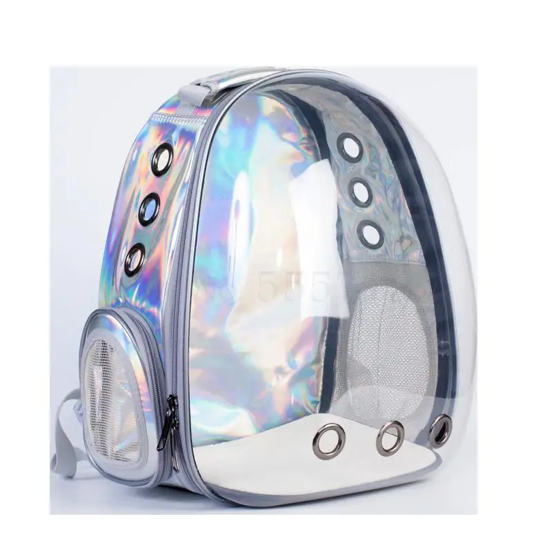 Прозрачные лазерной из ПЭТФ кошка женская черная кожаная сумка для домашних