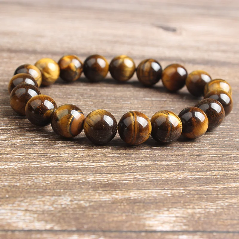 Натуральный браслет 8 мм желтый тигровый глаз Амазонит каменные бусины для