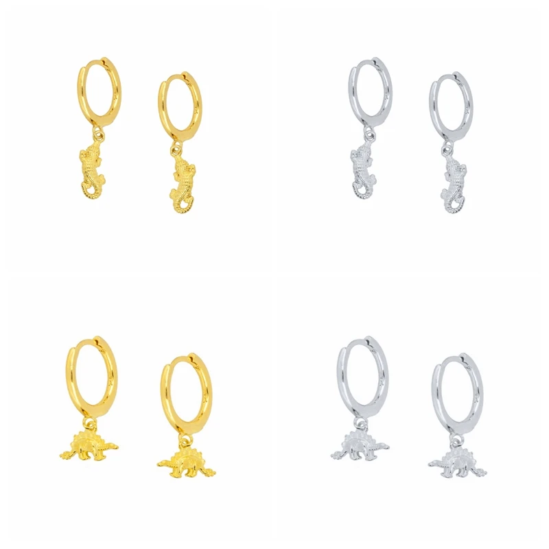 

BOAKO Pendientes плата 925 Серьги для Для женщин свитер с рисунком динозавра Серьги украшения для ушного хряща пирсинг уха тонкой Серьги #1,7