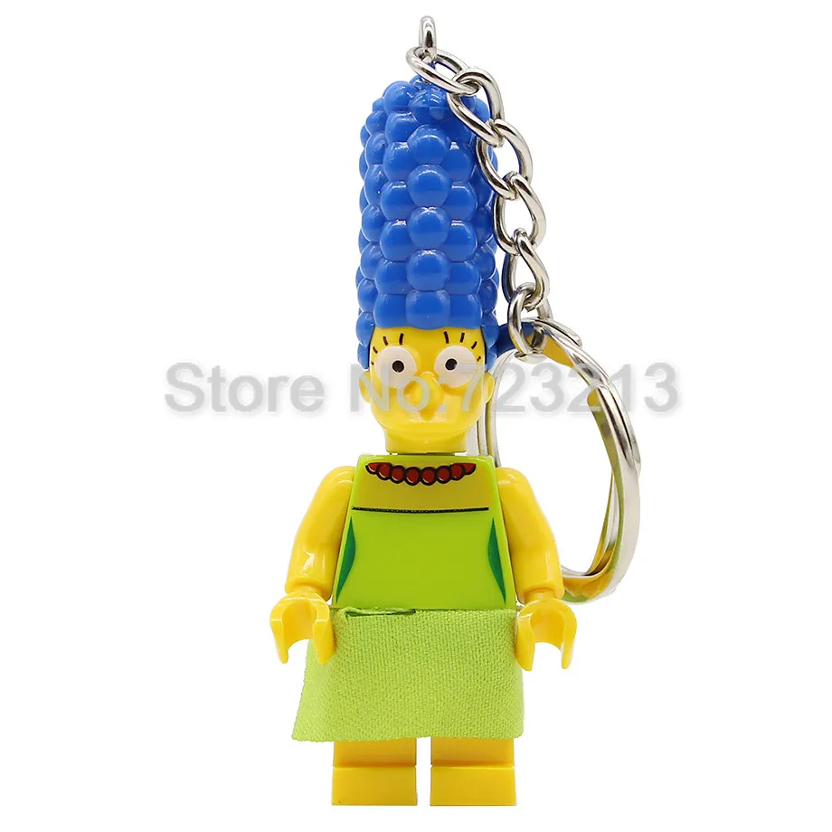 Marge Один мультфильм Кот История игрушек фильм волшебник OZ Брелок фигурка Барт Базз Лайтер строительные блоки модели игрушки - Цвет: Marge