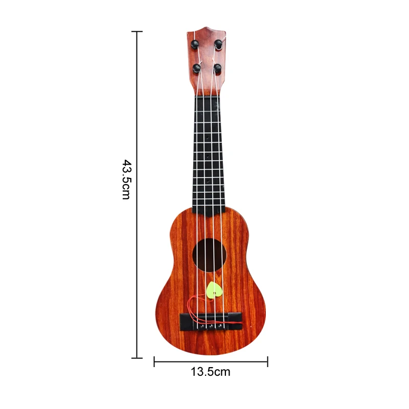 44cm orange Забавный музыкальный инструмент укулеле, Детская гитара Монтессори, игрушки для детей, школьная игра, обучающая игрушка, детский подарок - Цвет: 44cm orange