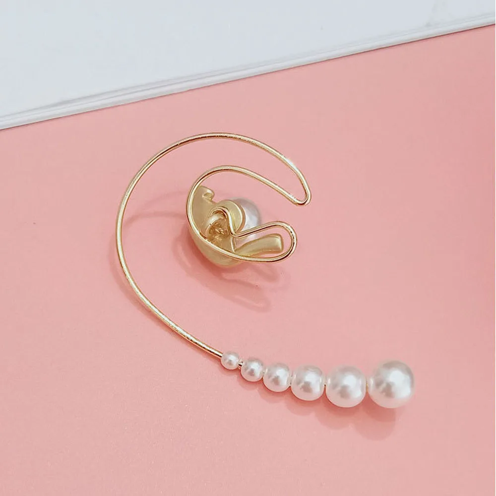Искусственный жемчуг маленький зажим серьги без пирсинга изящные белые бисерные
