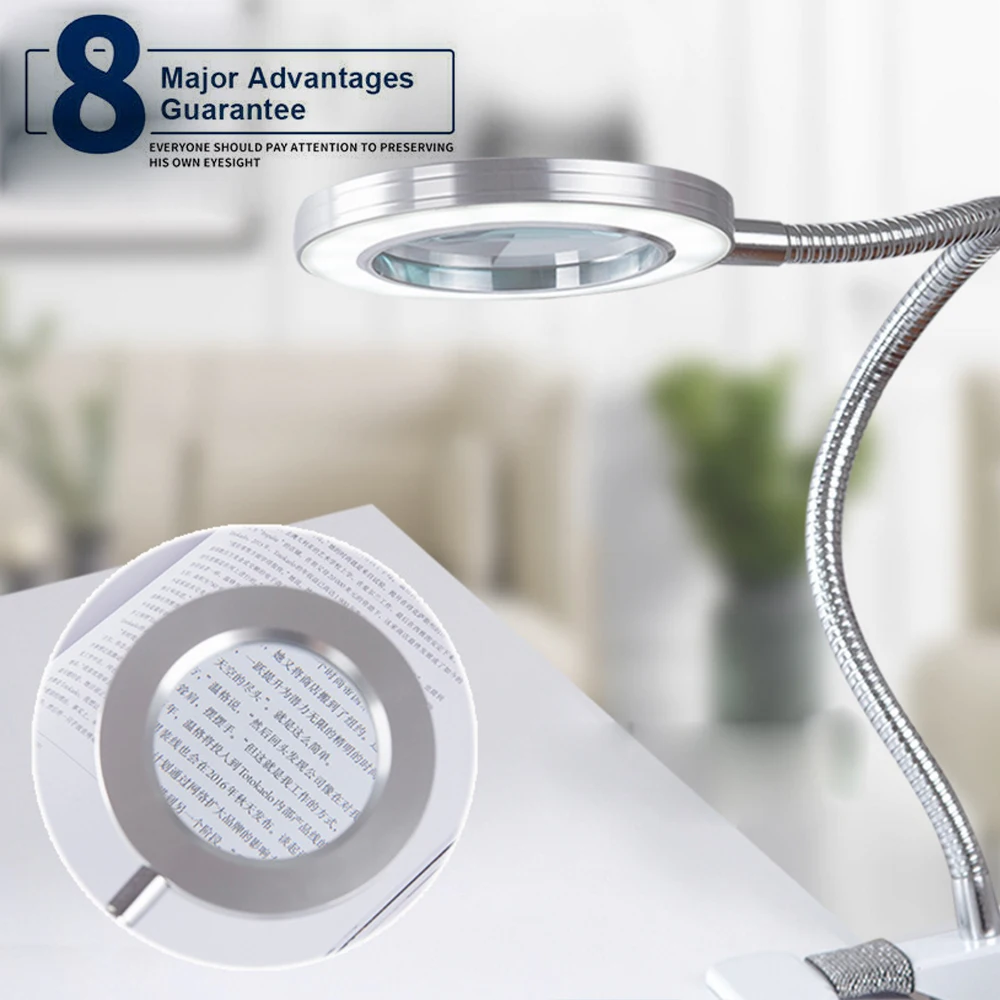 Настольная лампа Защита глаз для чтения увеличительное стекло Ремонт клип тату