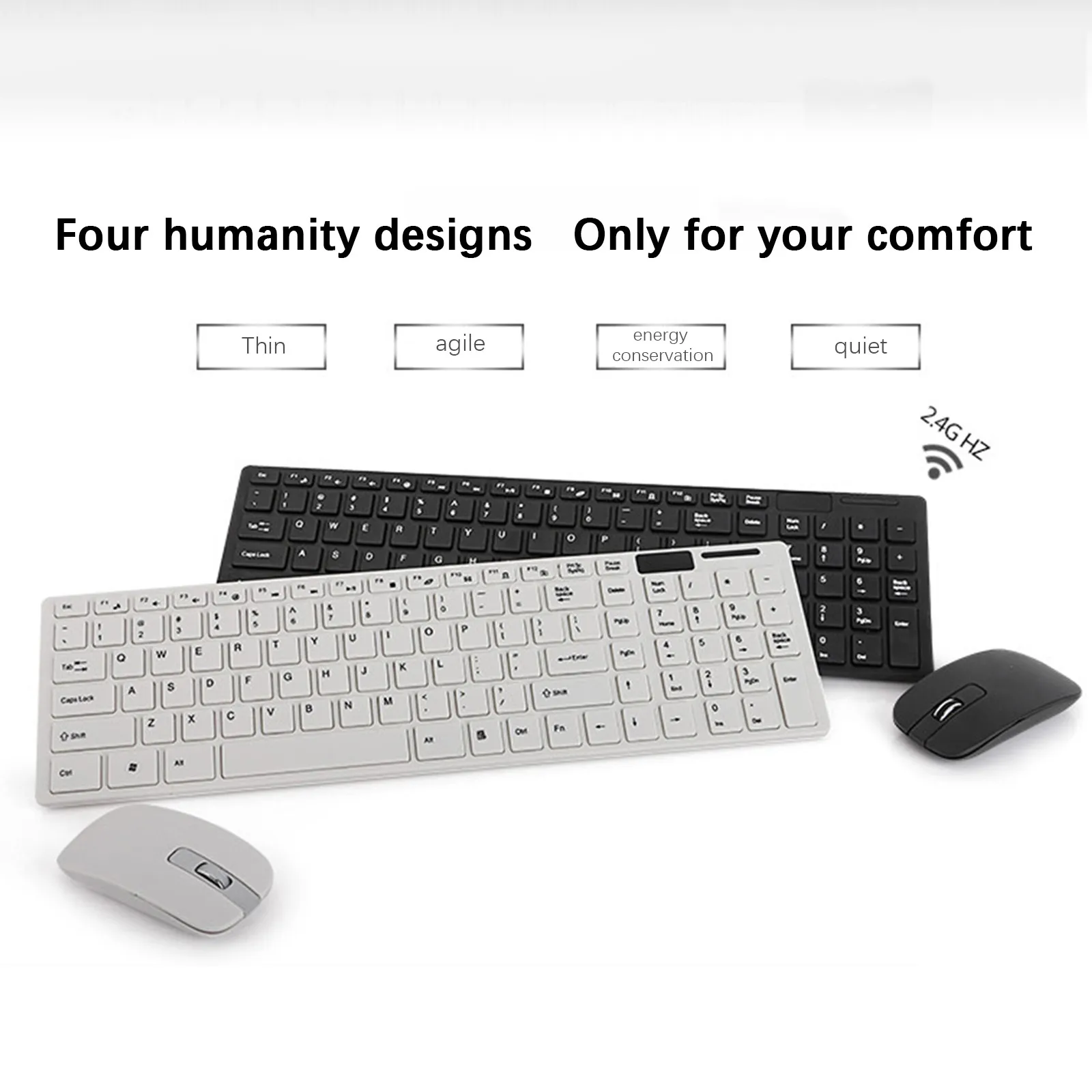 

2021 New Original For Xiaomi Wireless Keyboard & Mouse Set 104 keys Keyboard 2.4 GHz USB Receiver Mouse for PC Windows 10#G