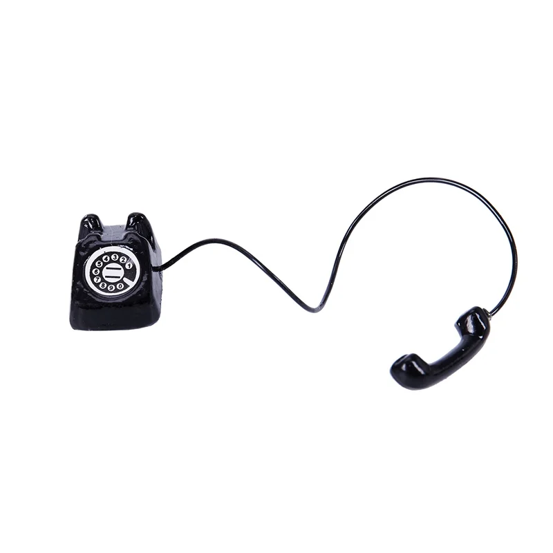 1:12 миниатюрный винтажный телефон с кукольным домиком |