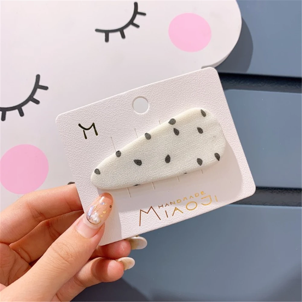 Заколка для волос с волнистыми точками простые тканевые зажимы в форме капли