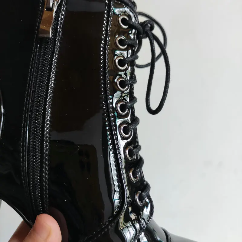 Женские ботильоны из лакированной кожи Осень зима|Женские полусапожки| |