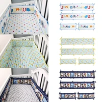 4pcs baby crib liners infant soft and skin friendly cushions bed protective pads washable wrinkle resistance pure cotton