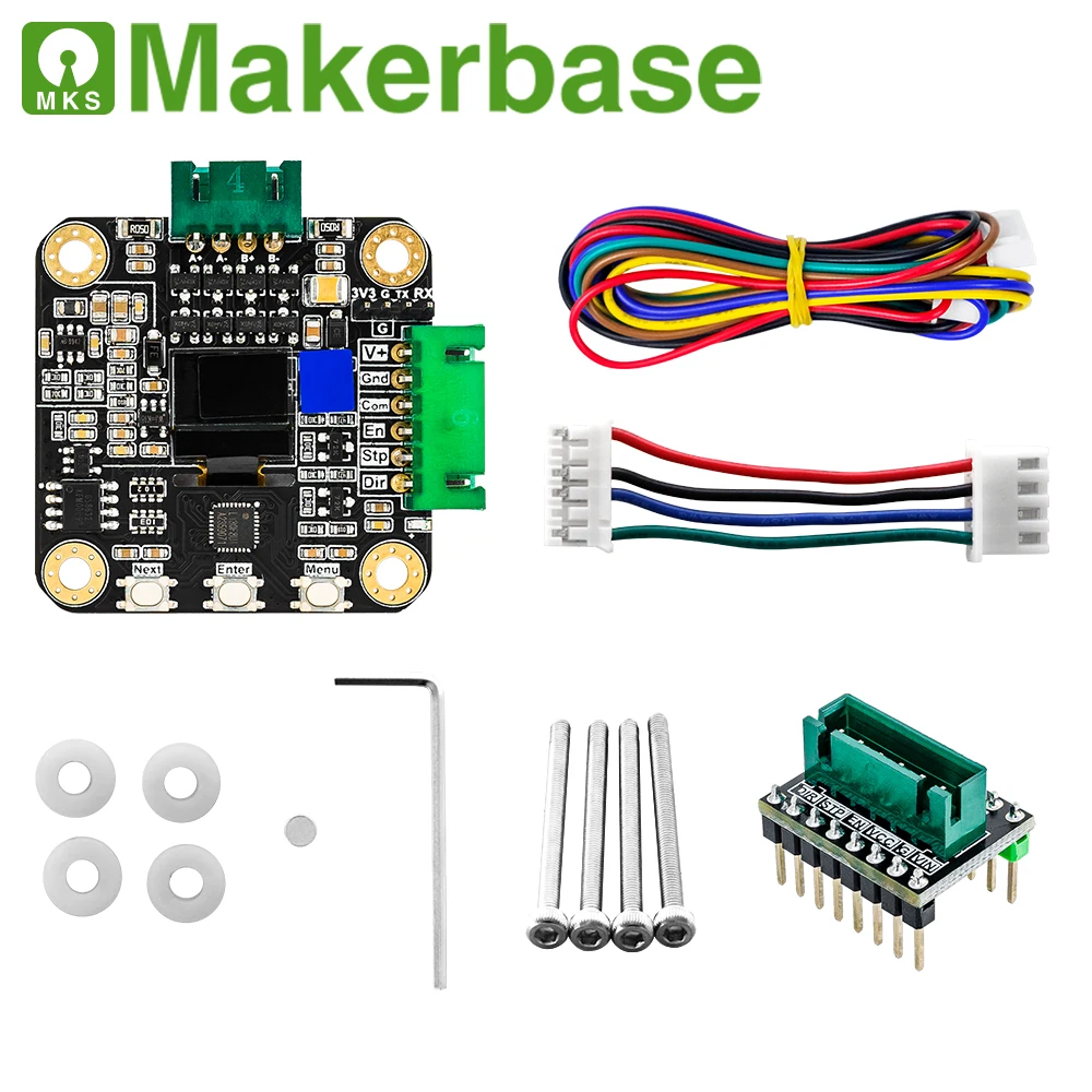 Драйвер шагового двигателя Makerbase MKS SERVO42C PCBA NEMA17 с замкнутым контуром детали для