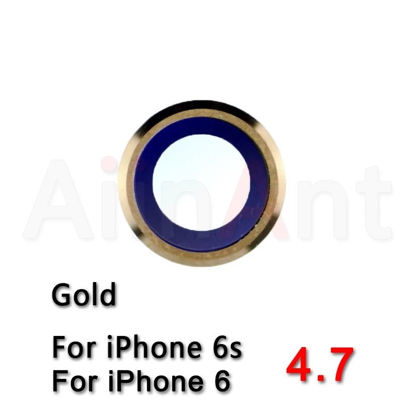 Оригинальное сапфировое стекло задняя камера Стекло кольцо для iPhone 6 6s Plus камера объектив кольцо Крышка Замена Ремонт Запчасти - Цвет: 6s Gold