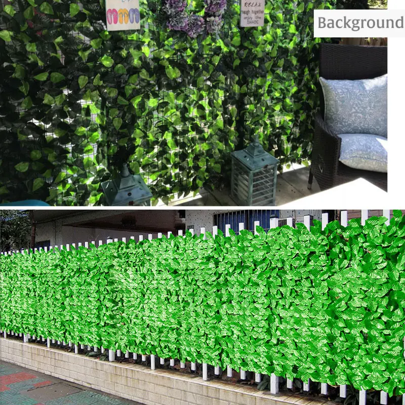 

0.5*3 M Artificial Privacy Panel Fake Plant Garden Leaf Fence Screening Roll Wall Landscaping Ivy Backyard Balcony Sun UV