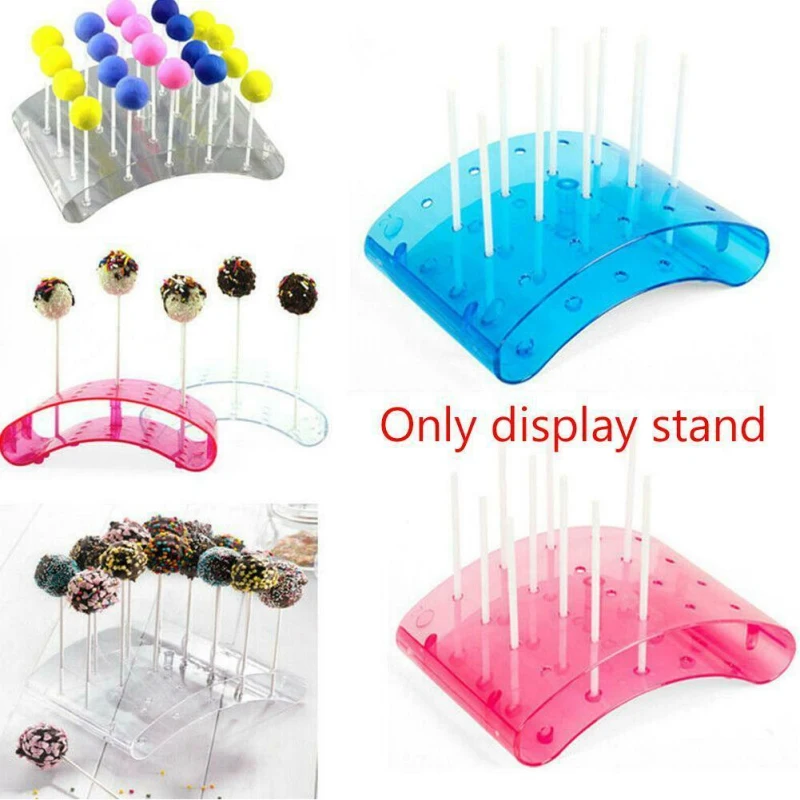 

20 Holes Acrylic Lollipop Display Stand Wedding Party Candy Dessert Stick Holder Decoration Holder Display DIY Cake Stands Tool