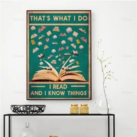 vintage poster print thats what i do i read and i know things poster book lover gift idea wall art poster print