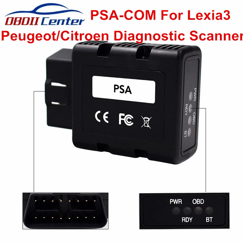 PSA COM Lexia3 Psacom Psa-com Bluetooth автоматический диагностический сканер для peugeot, для Citroen Psa Com Замена Lexia-3 полный чип Pp2000 Diagbox - Цвет: PSA COM
