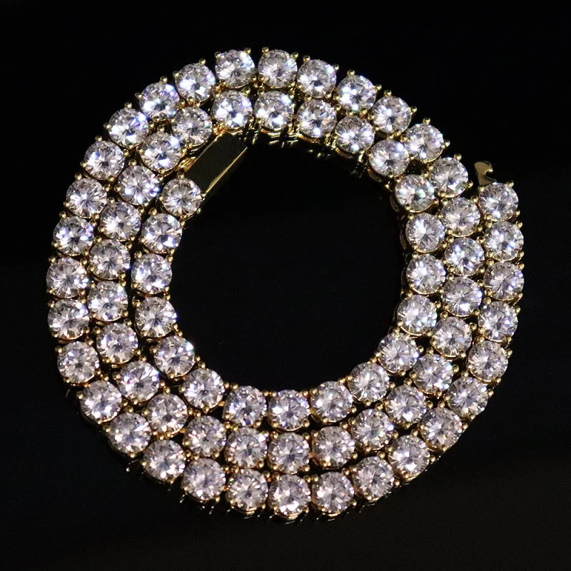 Цепочка с фианитом D &amp Z ожерелье пружинной пряжкой 3 мм-5 мм цепочка для тенниса