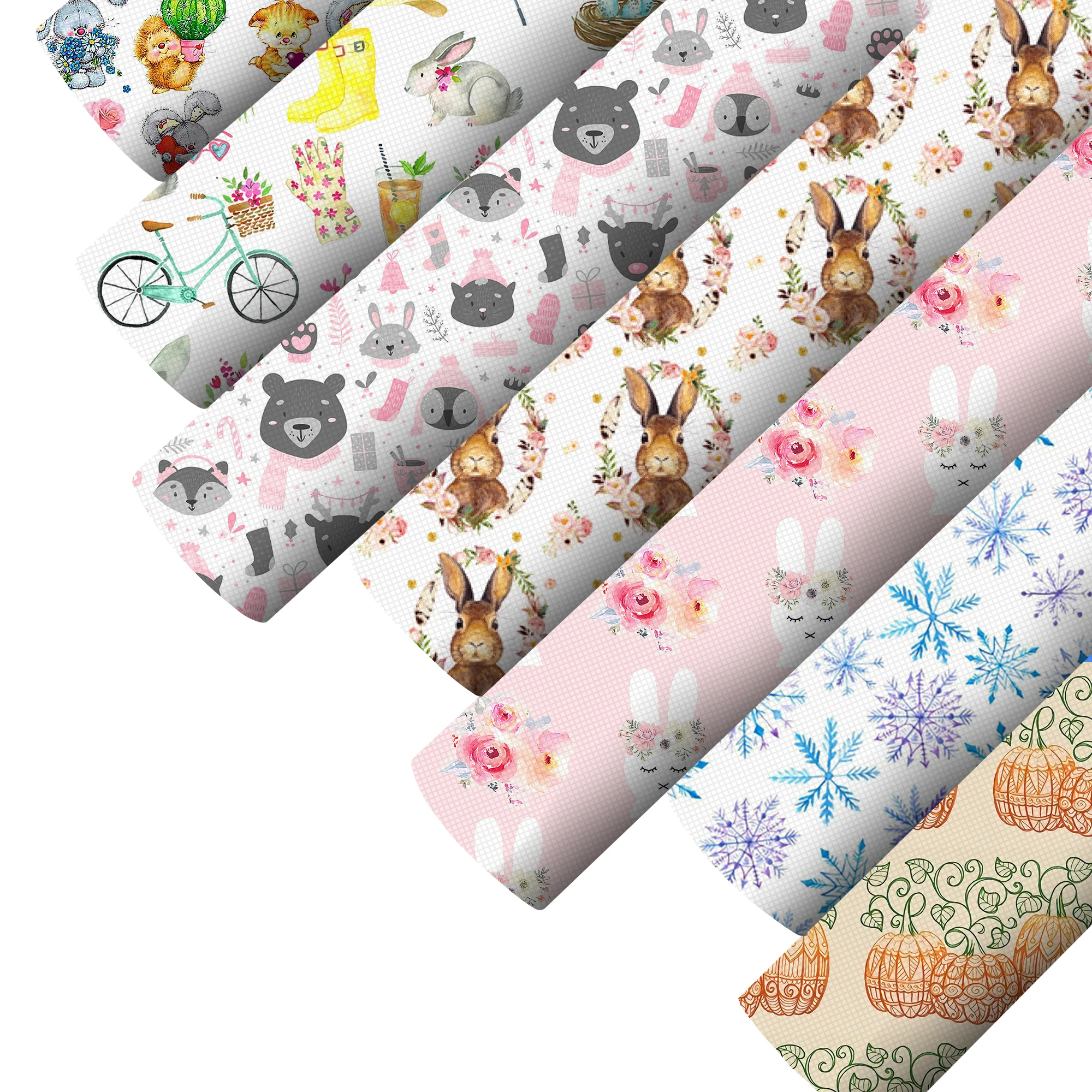 Гладкие листы из искусственной кожи цветок кролика синтетическая искусственная