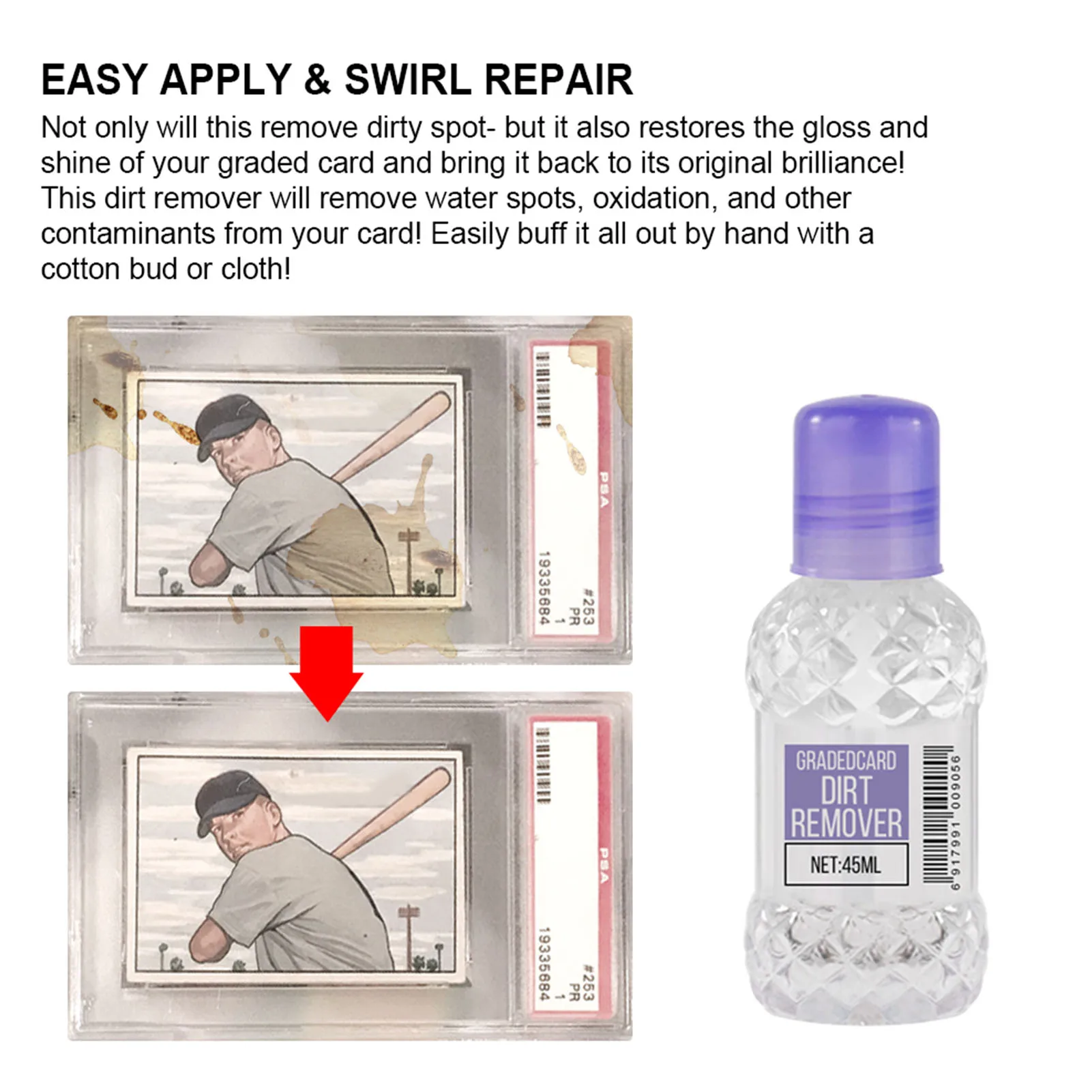 Graded Card Stain Remover Safe Multifunctional Dirt Cleaner Multi-purpose Clean And Color Protection Gorgeously | Дом и сад