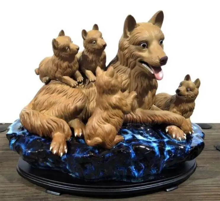 

В стиле кукол Shiwan керамическая собака год зодиака город дом процветания Фортуна фэн шуй талисман Весенний фестиваль подарок Wufu Linmen собака