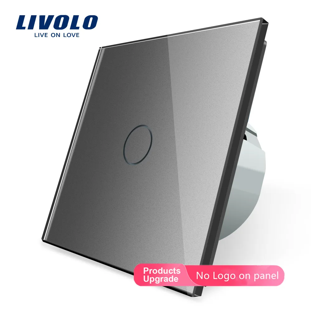 Livolo Новый Тип сенсорный выключатель серый Цвет 220 ~ 250 В Touch Экран настенный