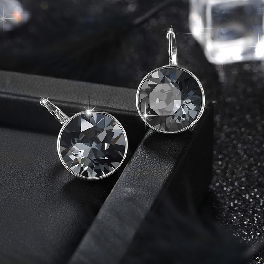 Серьги Bella Earings круглые серьги с австрийским кристаллом для девочек украшения