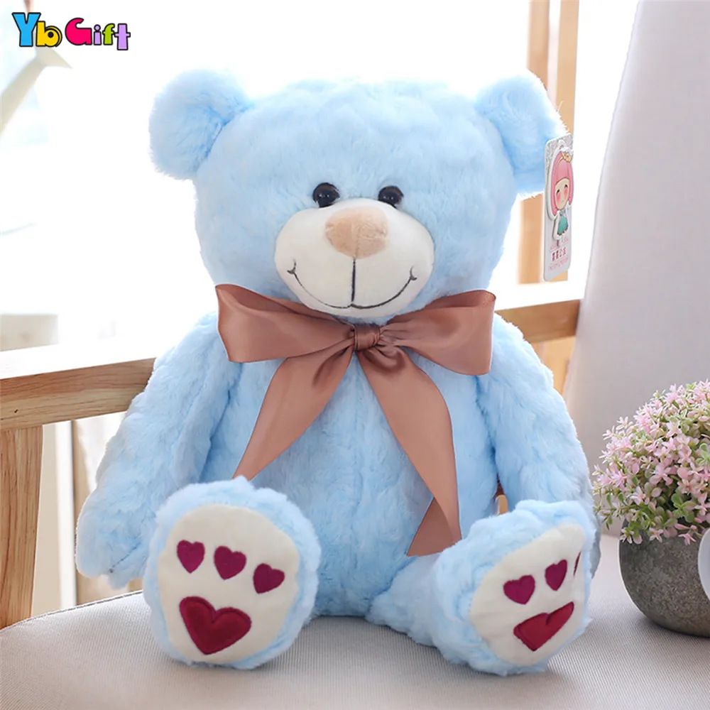 40cm/55cm Plush Teddy Bear Toy Stuffed Bear Dolls Pink Blue Brown Teddy Toy Children Kids Christmas Gifts New Year present - Цвет: pink