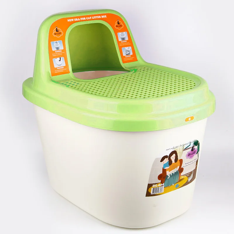 Large Closed Training Self Cleaning Cat Litter Box Pink Kitten Shovel Litiere Automatique Pet Accessories New MM60MSP | Дом и сад