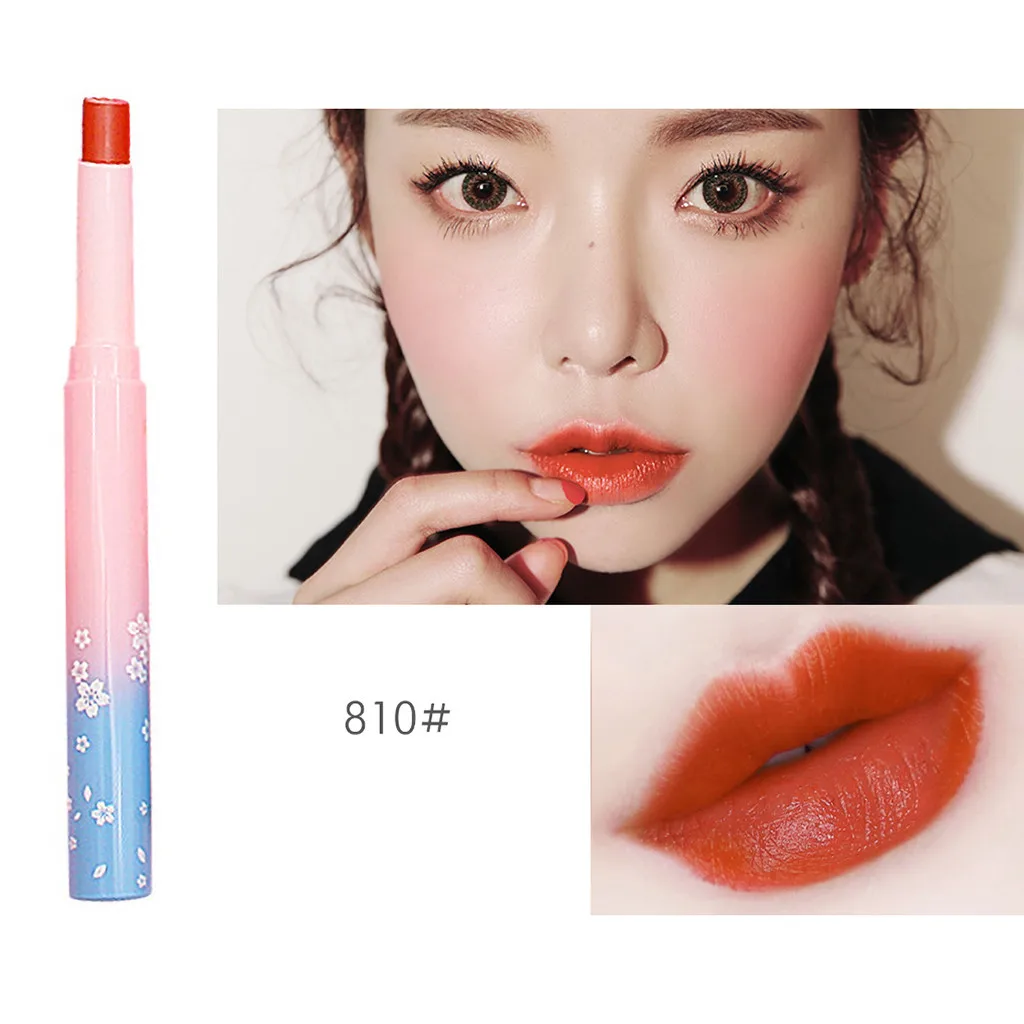 Долговечная натуральная водостойкая губная помада Милая Красная мягкая |