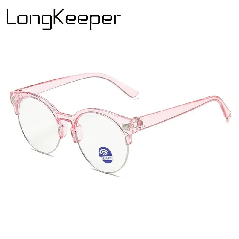 

LongKeeper Kids Anti Blue Light Glasses New Children Semi-rimless Eyeglasses Boys Girls Clear Lens Spectacles oculos infantil