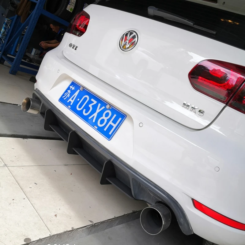 Рассеиватель задней губы Накладка для Volkswagen VW Golf VII MK6 GTI плавники Акула Стиль бампер из АБС-пластика протектор автомобиля Стайлинг(MK6 GTI только